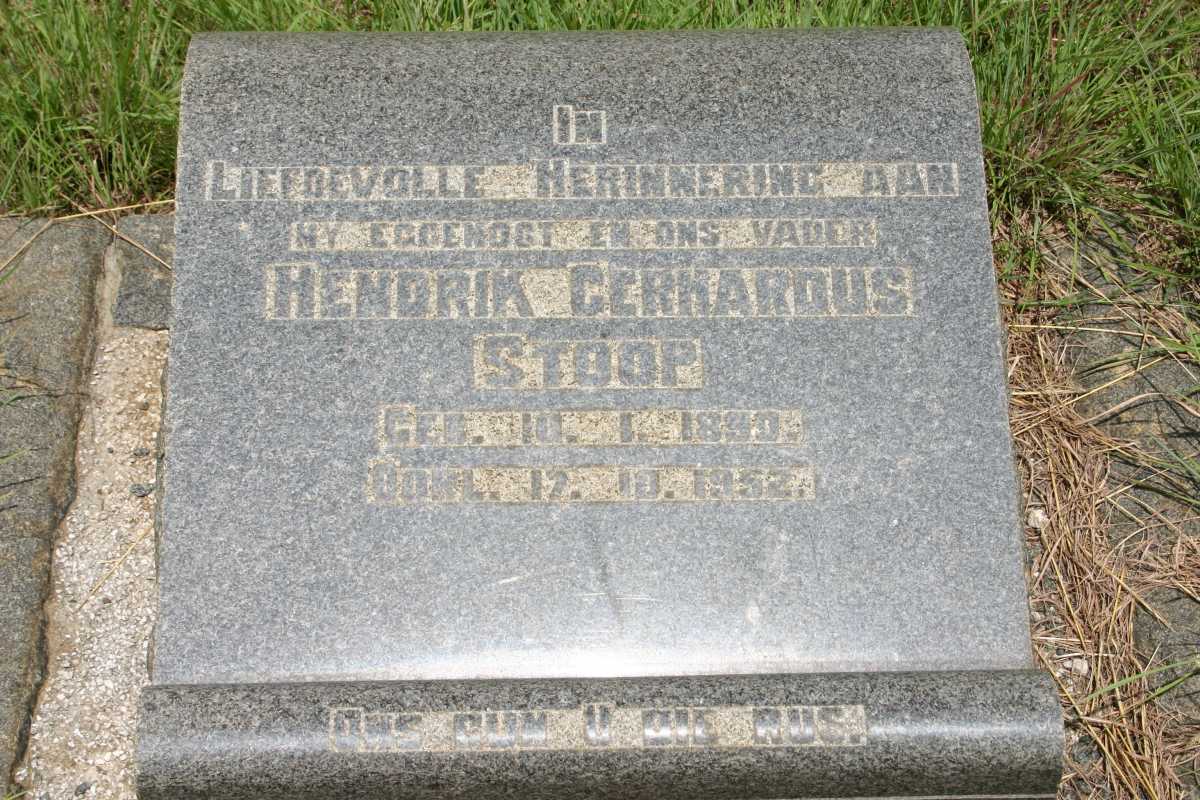 STOOP Hendrik Gerhardus 1890-1952
