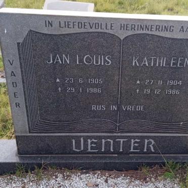 VENTER Jan Louis 1905-1986 &amp; Kathleen 1904-1986