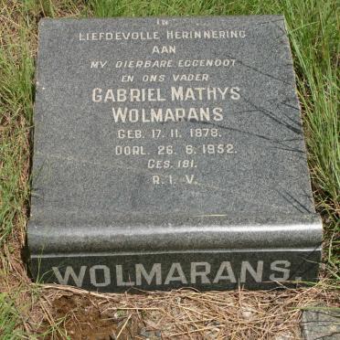 WOLMARANS Gabriel Mathys 1878-1952