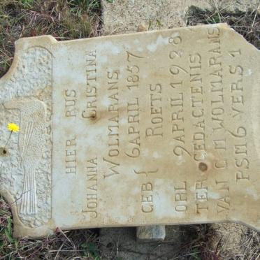 WOLMARANS Johanna Cristina nee ROETS 1857-1928