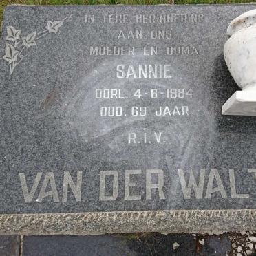 WALT Sannie, van der -1984