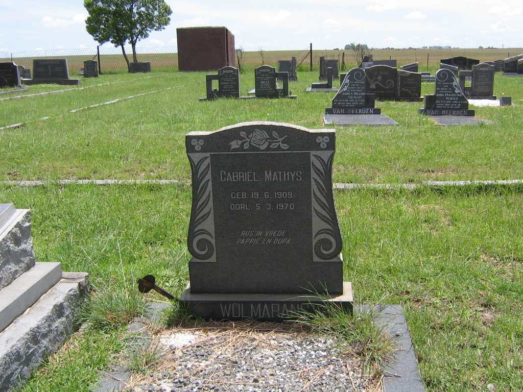 WOLMARANS Gabriël Mathys 1909-1970