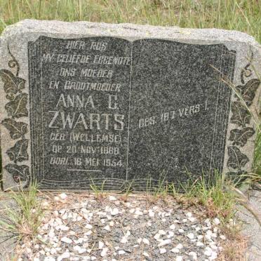 ZWARTS Anna G. nee WELLEMSE 1888-1954