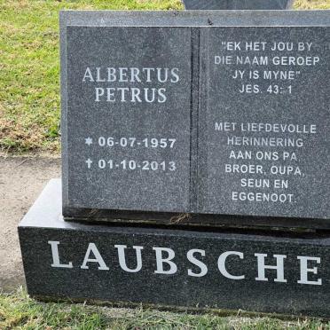 LAUBSCHER Albertus Petrus 1957-2013