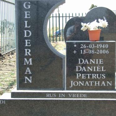 GELDERMAN Danie Daniël Petrus Jonathan 1940-2006