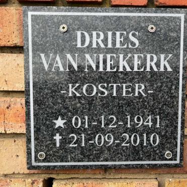 NIEKERK Dries, van 1941-2010