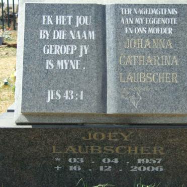 LAUBSCHER Johanna Catharina 1957-2006