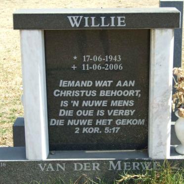 MERWE Willie, van der 1943-2006 &amp; Kobie 1945-2009