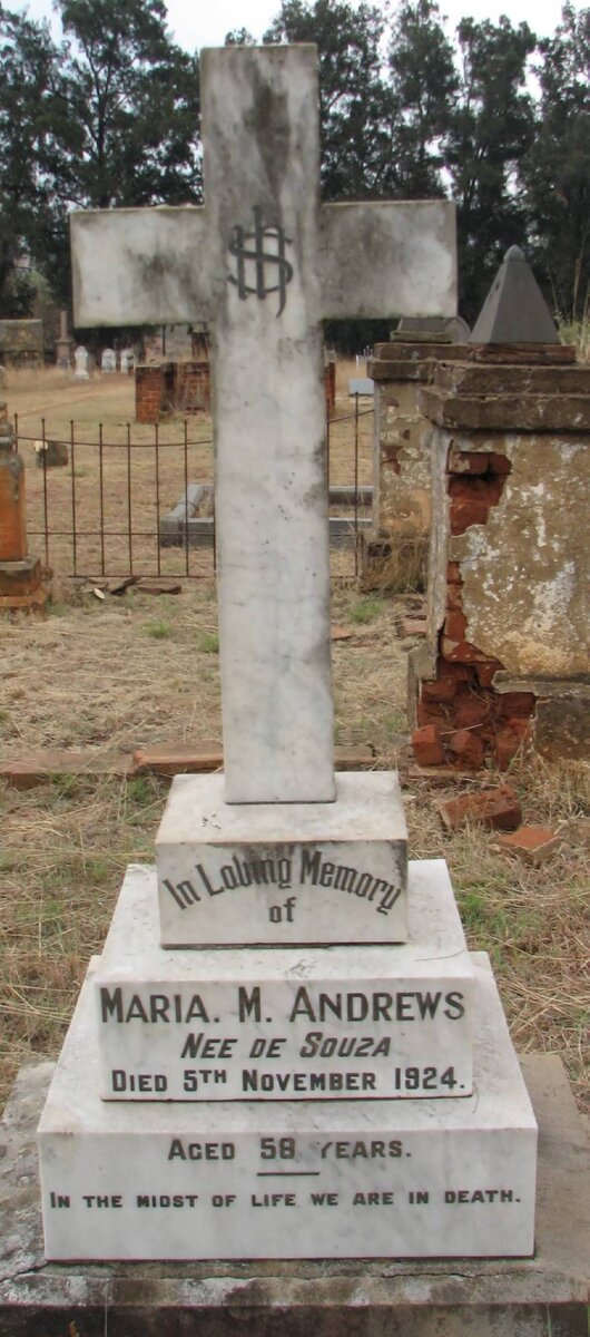 ANDREWS Maria M. nee DE SOUZA -1924