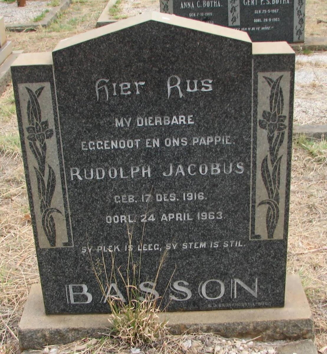 BASSON Rudolph Jacobus 1916-1963