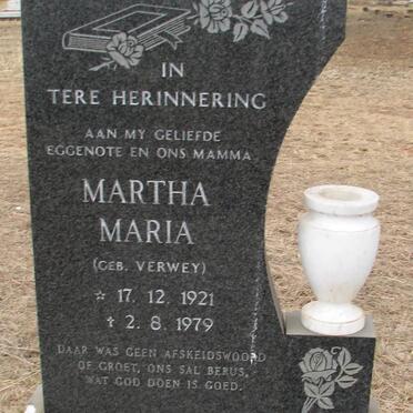 BOTHA Martha Maria nee VERWEY 1921-1979