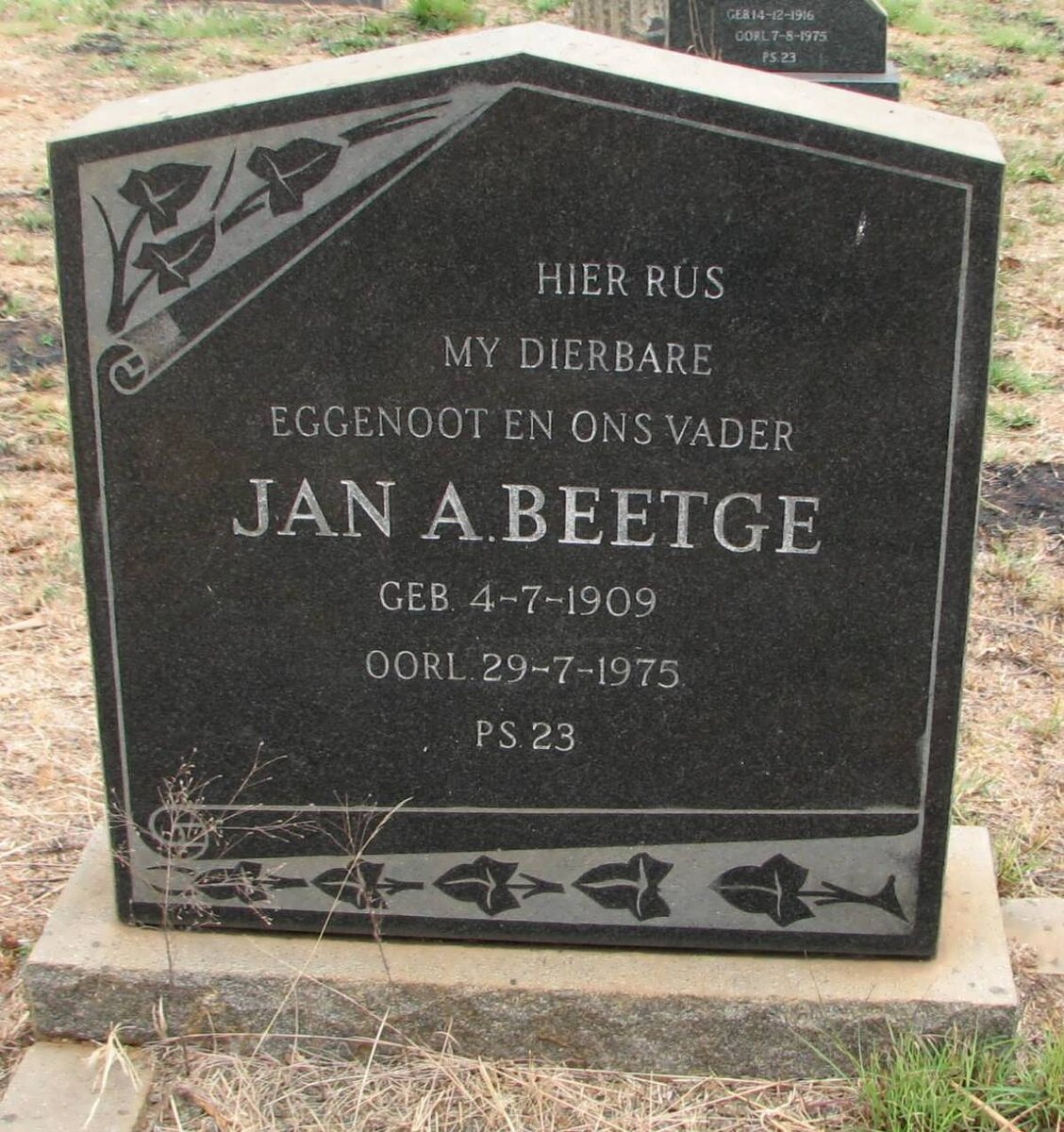 BEETGE Jan A. 1909-1975