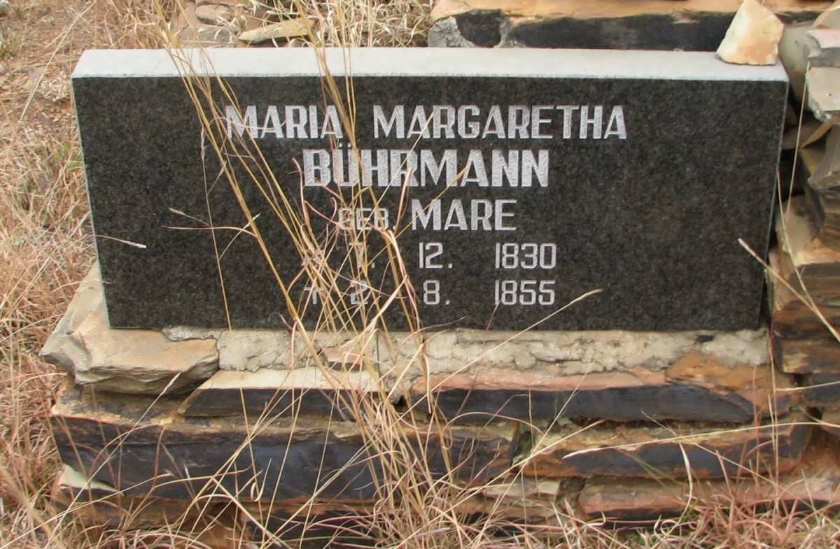 BUHRMANN Maria Margaretha nee MARE 1830-1855