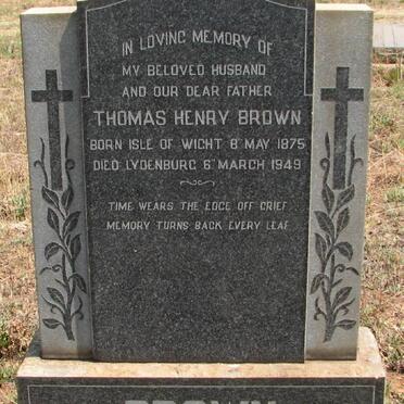 BROWN Thomas Henry 1875-1949