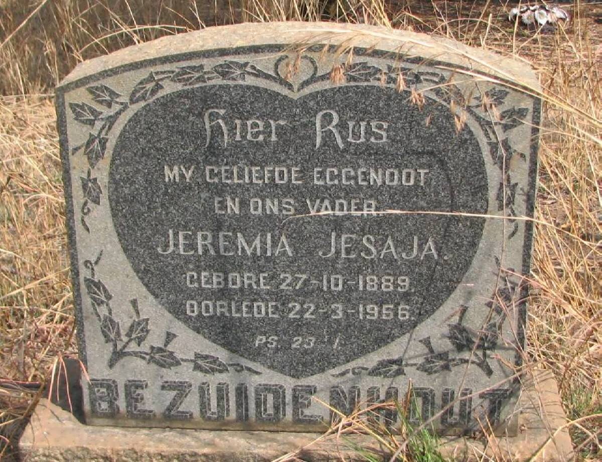 BEZUIDENHOUT Jeremia Jesaja 1889-1956
