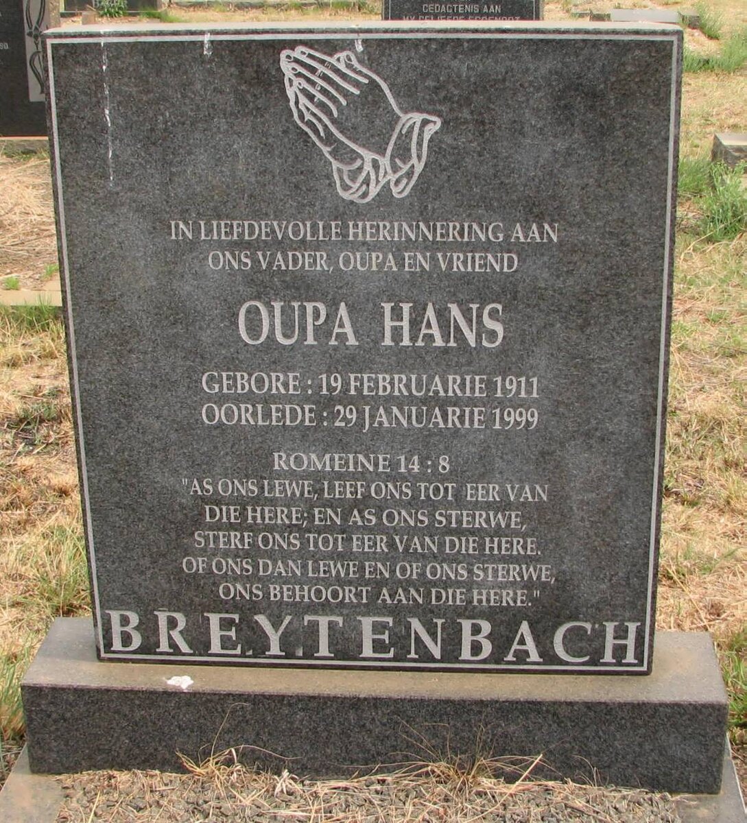BREYTENBACH Hans 1911-1999