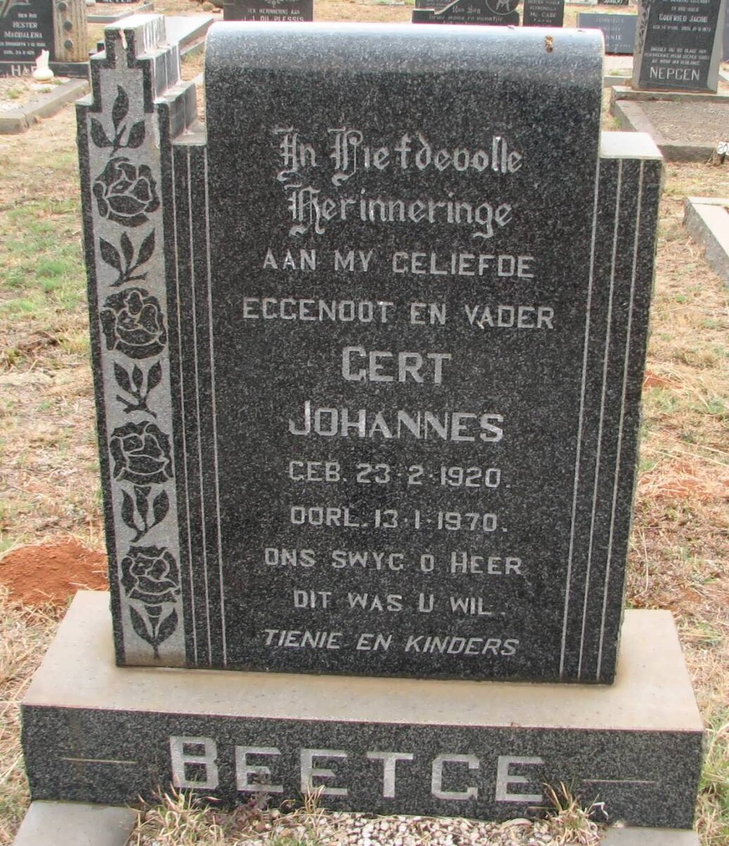 BEETGE Gert Johannes 1920-1970