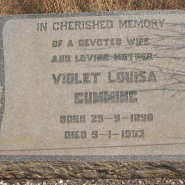 CUMMING Violet Louisa 1890-1953