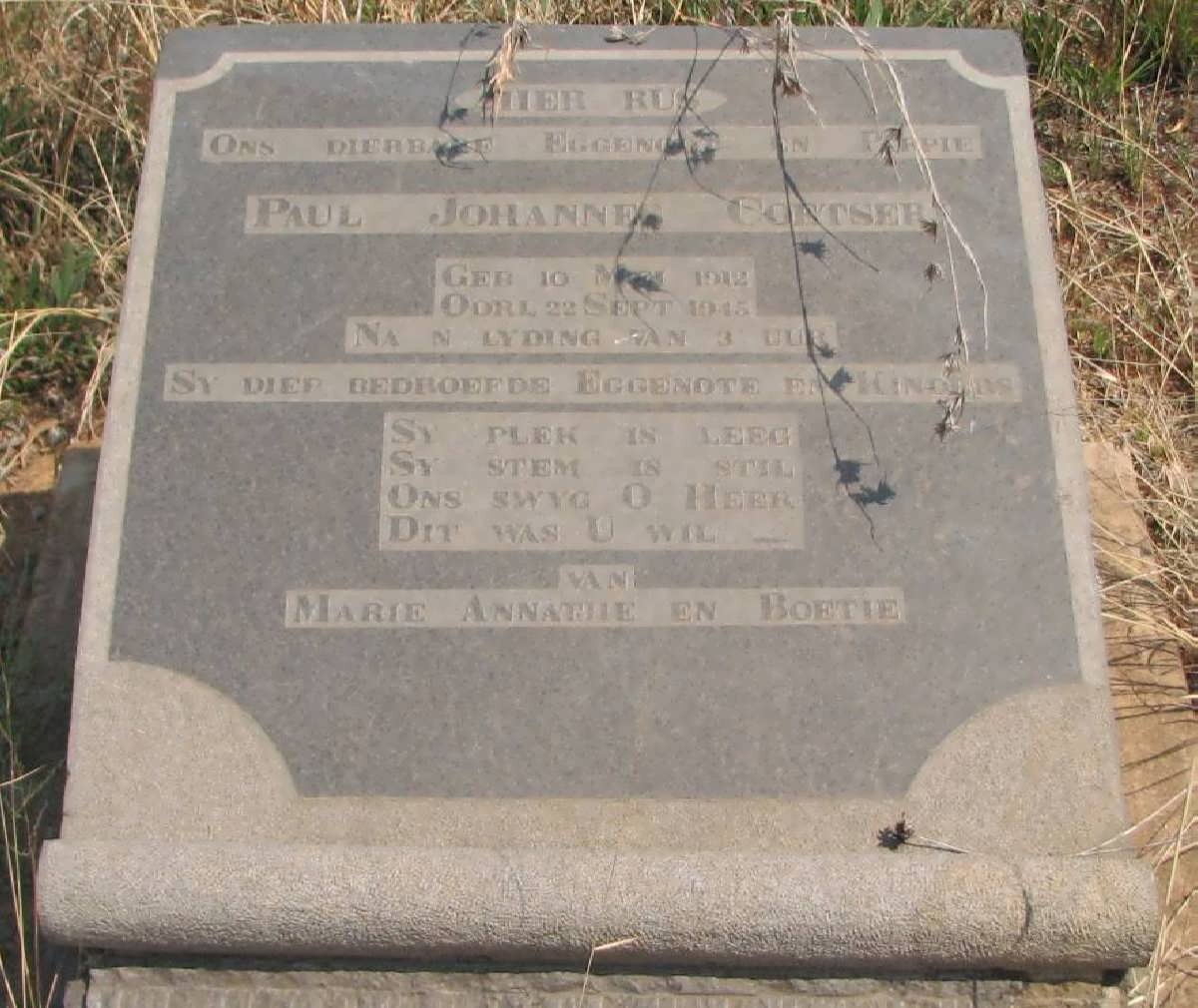 COETSER Paul Johannes 1912-1945