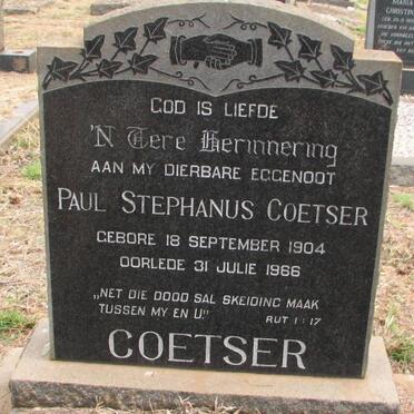 COETSER Paul Stephanus 1904-1966