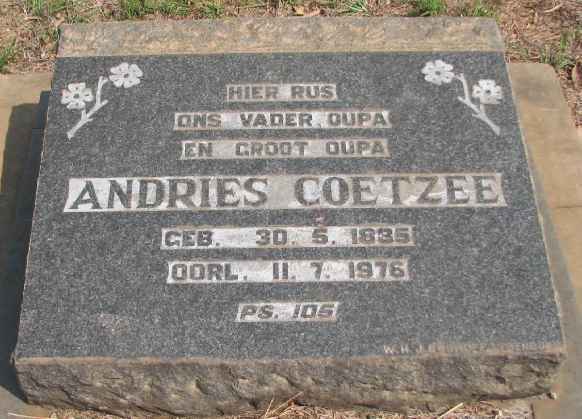 COETZEE Andries 1885-1976