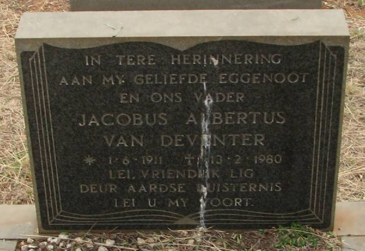 DEVENTER Jacobus Albertus, van 1911-1980