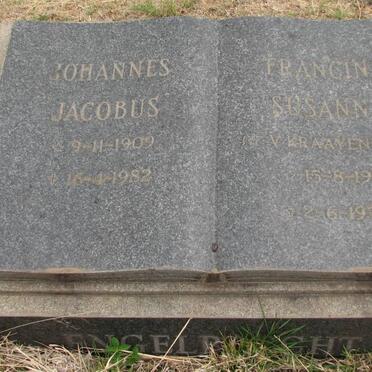 ENGELBRECHT Johannes Jacobus 1909-1978 &amp; Francina Susanna VAN KRAAYENBURG 1913-1978