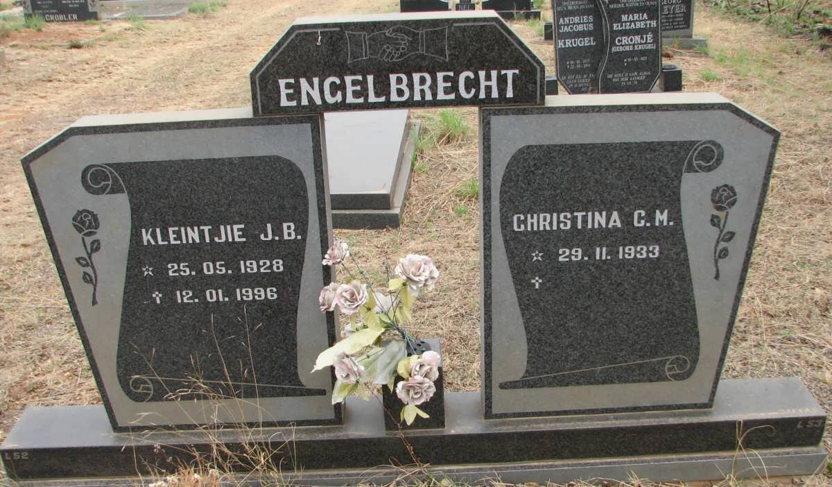 ENGELBRECHT J.B. 1928-1996 &amp; Christina C.M. 1933-