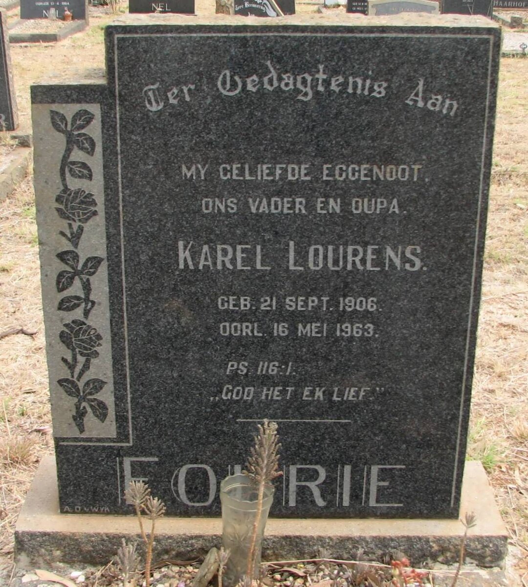 FOURIE Karel Lourens 1906-1963