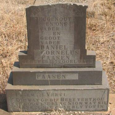 FAASEN Daniel Cornelus 1872-1937