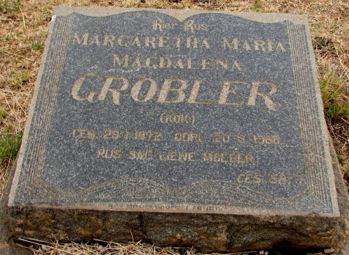 GROBLER Margaretha Maria Magdalena nee KOK 1892-1968