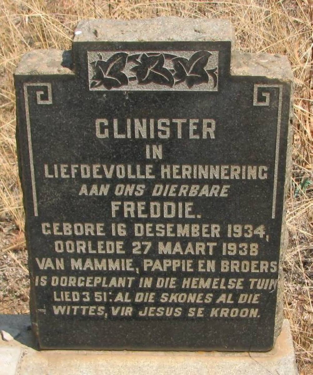 GLINISTER Freddie 1934-1938
