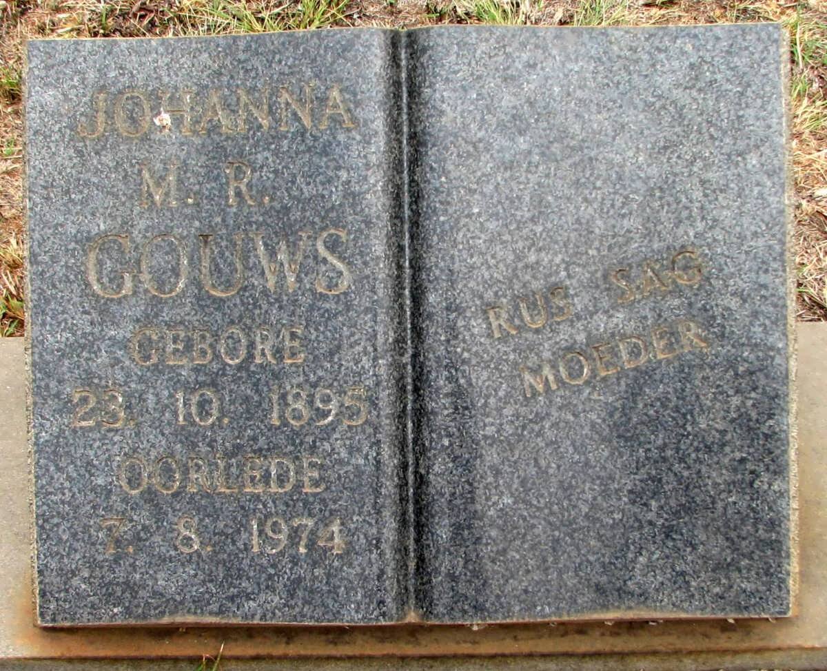 GOUWS Johanna M.R. 1895-1974
