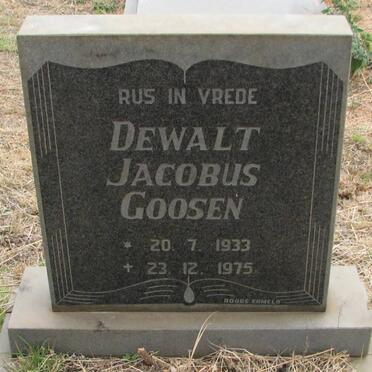 GOOSEN Dewalt Jacobus 1933-1975