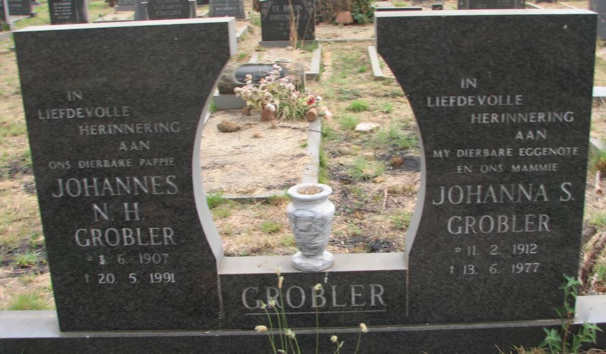GROBLER Johannes N.H. 1907-1991 &amp; Johanna S. 1912-1977