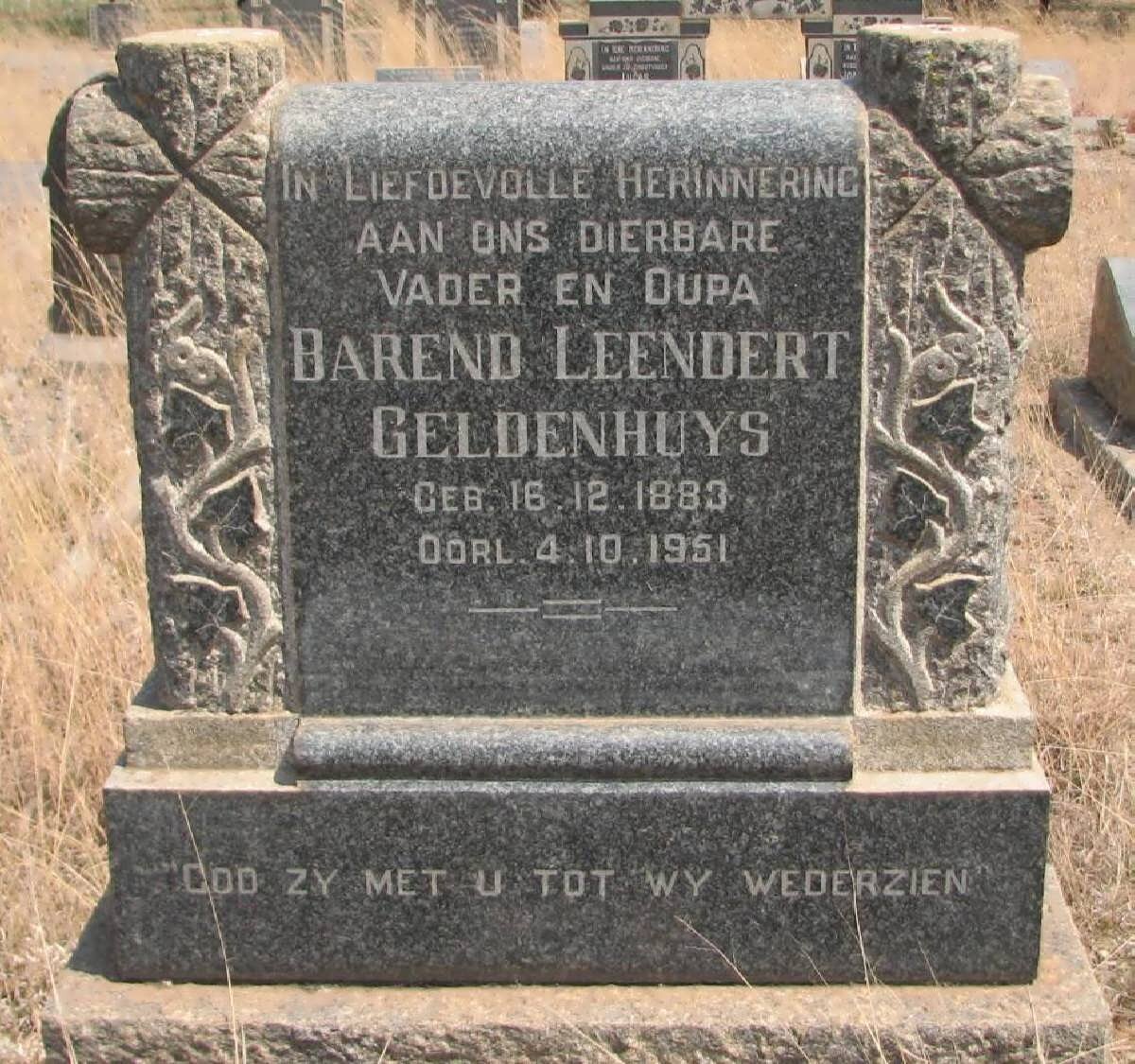 GELDENHUYS Barend Leendert 1883-1951