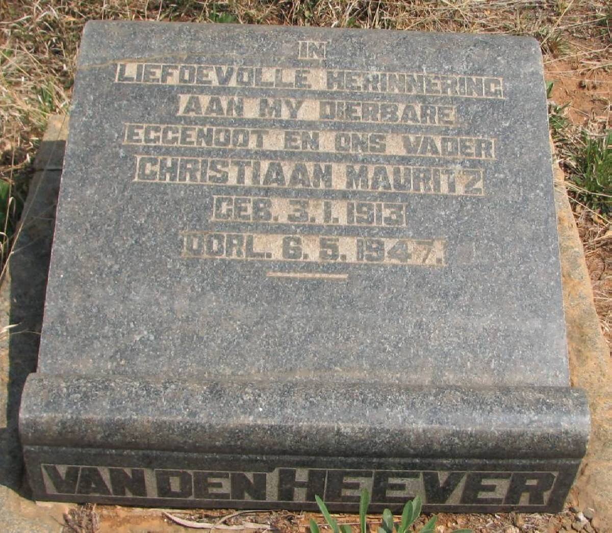 HEEVER Christiaan Mauritz, van den 1913-1947