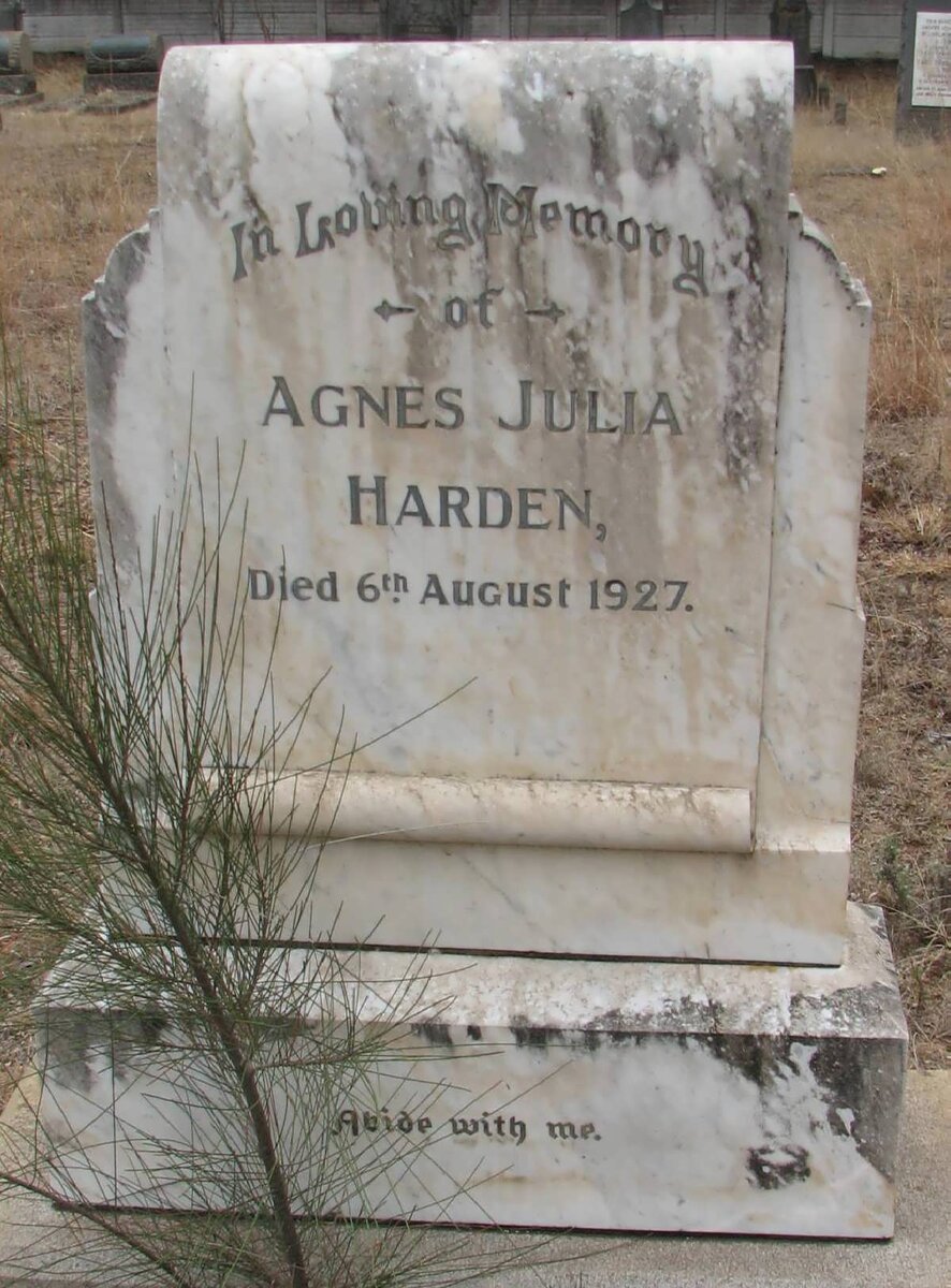 HARDEN Agnes Julie -1927