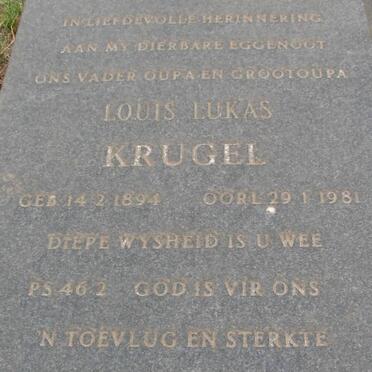 KRUGEL Louis Lukas 1894-1981