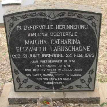 LABUSHAGNE Martha Catharina Elizabeth 1961-1963