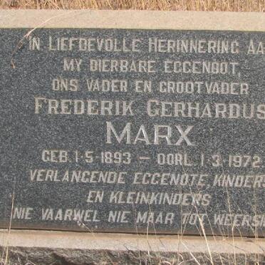 MARX Frederik Gerhardus 1893-1972
