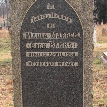MARREN Maria nee BANKS -1916