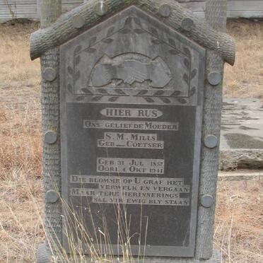 MILLS  S.M. nee COETSER 1857-1941