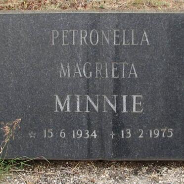 MINNIE Petronella Magrieta 1934-1975