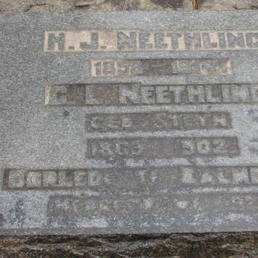 NEETHLING M.J. 1853-1914 &amp; C.L. STEYN 1863-1902