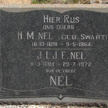 NEL J.I.J.F 1884-1972 &amp; H.M. SWART 1891-1964