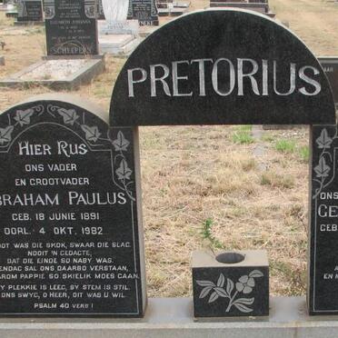 PRETORIUS Abraham Paulus 1891-1982 &amp; Gertruida Jacoba DREYER 1910-1973