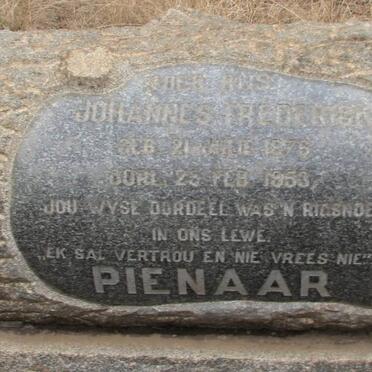 PIENAAR Johannes Frederick 1876-1953