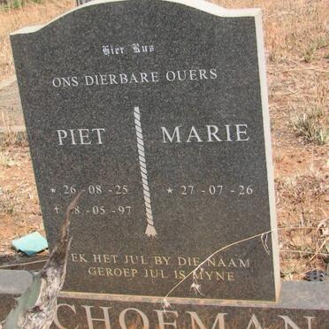 SCHOEMAN Piet 1925-1997 &amp; Marie 1926-