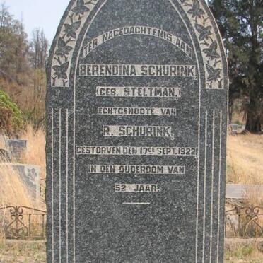 SCHURINK Berendina nee STELTMAN -1922